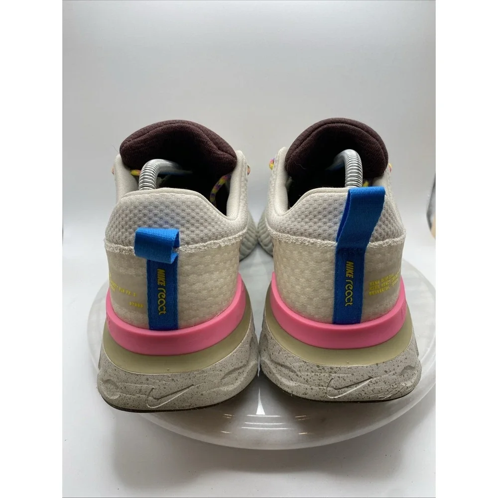 Nike Mens React Infinity Run Flyknit 3 Sail Pinksicle Earth FJ7068-120 Size 11.5